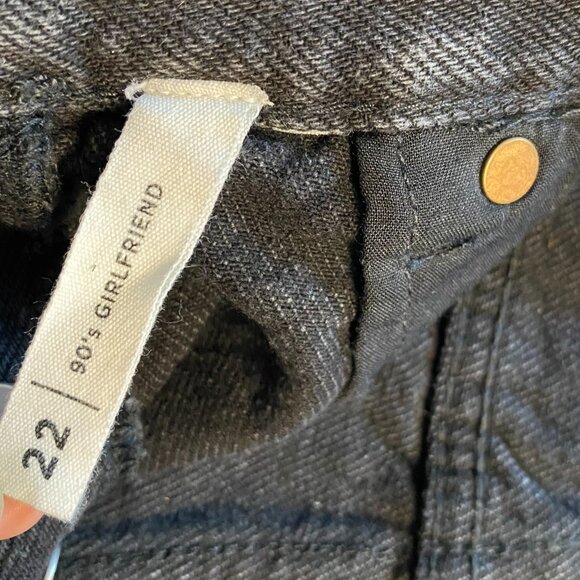 PacSun 90s Girlfriend Denim Jean Shorts Size 22 Black - Picture 4 of 8